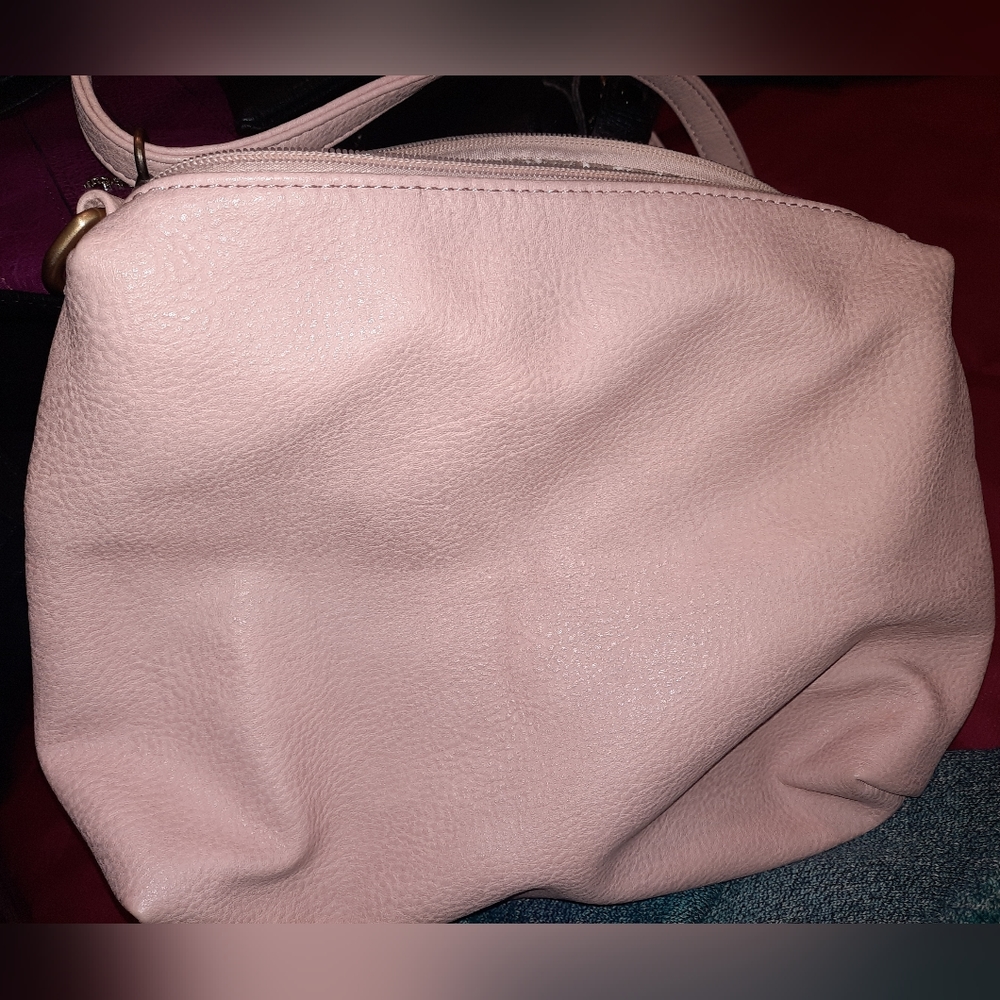 $ Joy Susan boho, vegan pastel pink crossbody purse excellent condition